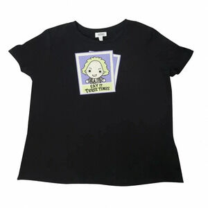 NWT Beetlejuice x Unique Vintage Black Beetlejuice Polaroid Fitted Tee